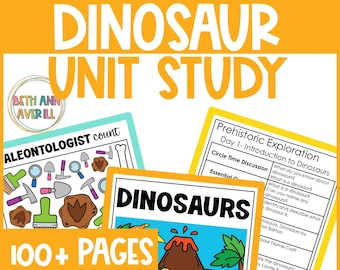 Dinosaur Activities Thematic Unit Preschool curriculum Dinosaur Homeschool Kindergarten play based learning unit study morning basket