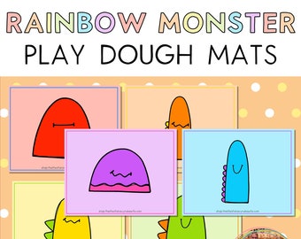 Halloween Play Dough Monster Mats Learning Colors Fine Motor Skills for Preschoolers