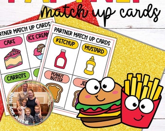 Partner Pairing Cards for Classroom Matching