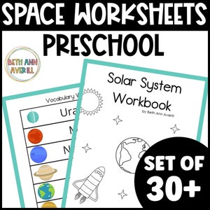 Printable Space Worksheets for Kids Space Printable Activities Space Activities for Preschool Kindergarten Curriculum space unit image 1