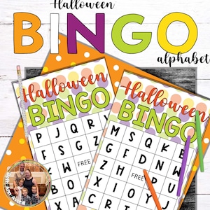 Halloween Alphabet Bingo Cards for Preschoolers Alphabet Practice