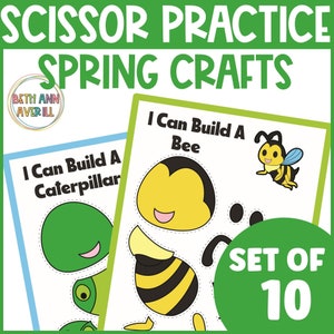 Spring Cut and Paste Spring Cutting Practice Crafts for Preschoolers