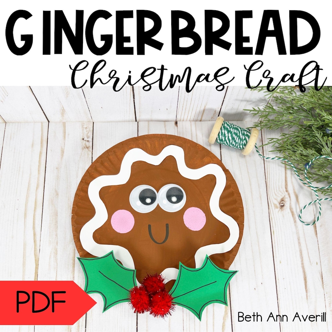 Gingerbread Man Christmas Crafts for Preschoolers Printable Craft Kit ...