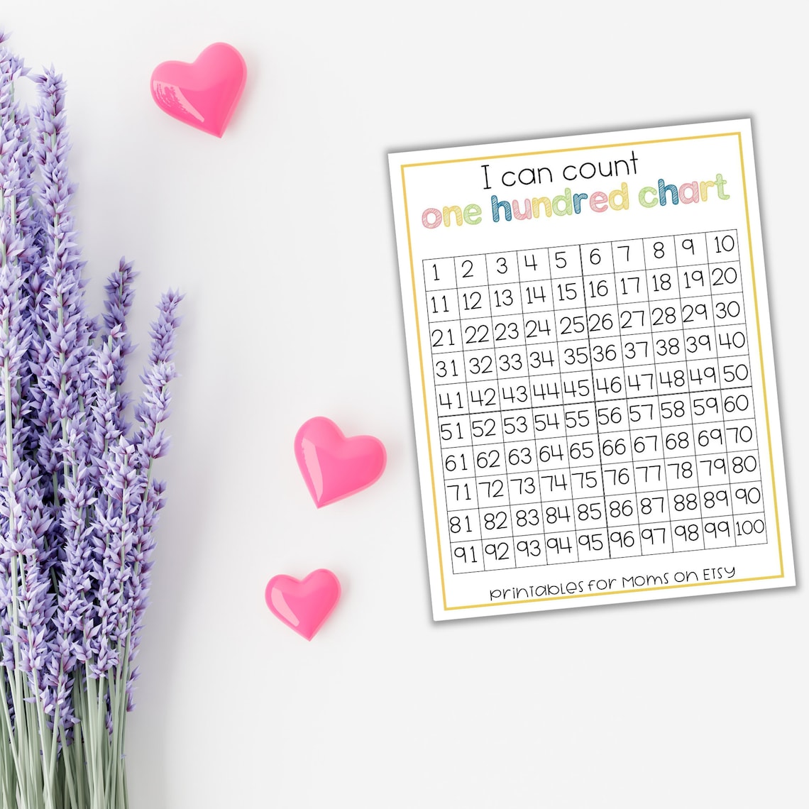 I Can Count to 100 100 Chart Hundreds Chart Math Tools for - Etsy UK