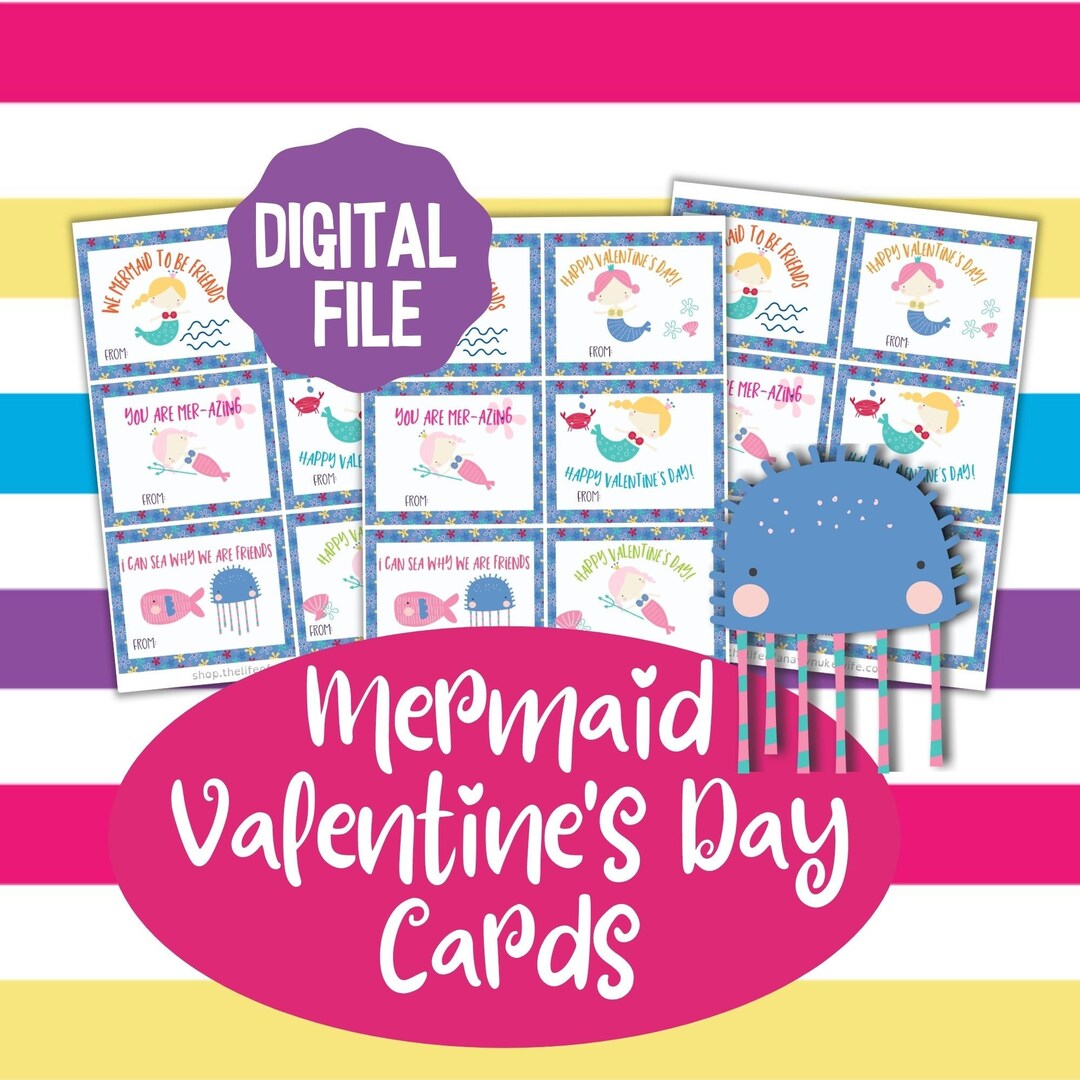 Mermaid Valentine's Day Cards | Classroom Valentines | Teachers ...