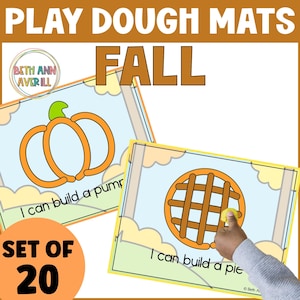 Fall Playdough Mats Activities Homeschool Preschool Kindergarten Toddler Learning Activities for September