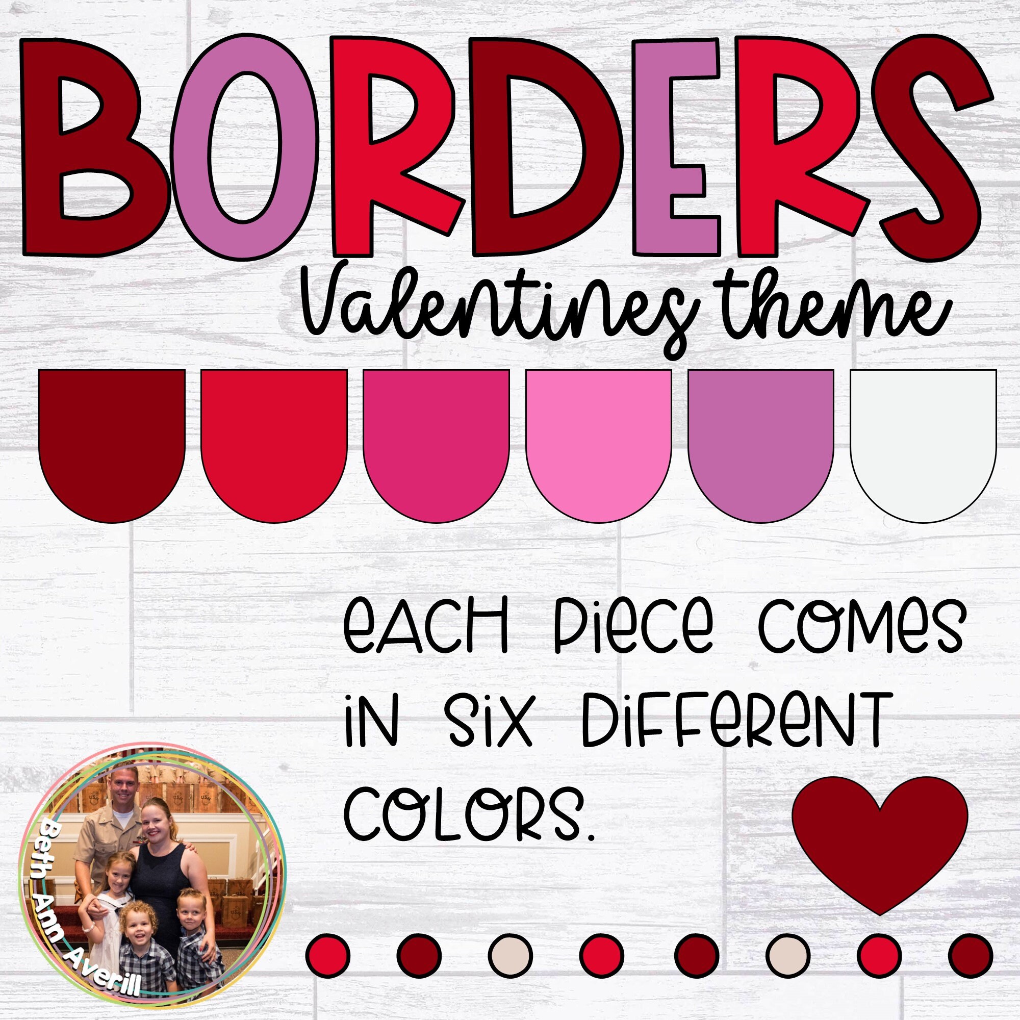 Valentine's Day Borders Love Themed Classroom Bulletin Board ...