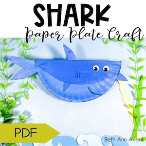 Shark Craft for Preschoolers Ocean Summer Crafts Activity for Summer Camp ocean animal craft under the sea craft