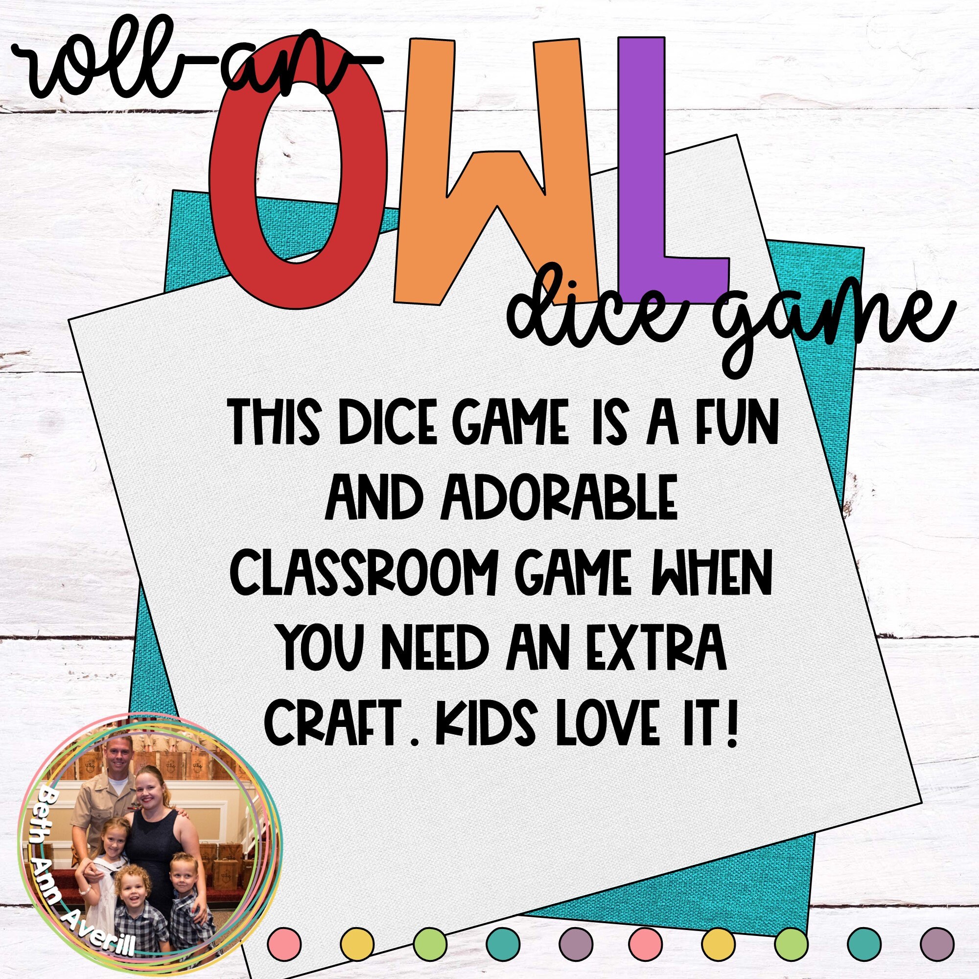 Roll an Owl Preschool Classroom Dice Game Roll and Build Etsy