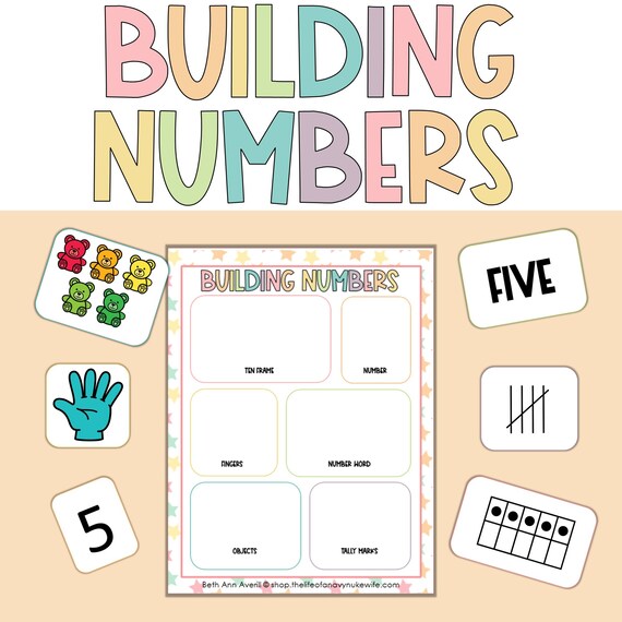 building number sense by subitizing worksheets numbers 1 10 etsy