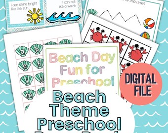 Summer Learning for preschool Printables for Kids for Preschool summer beach