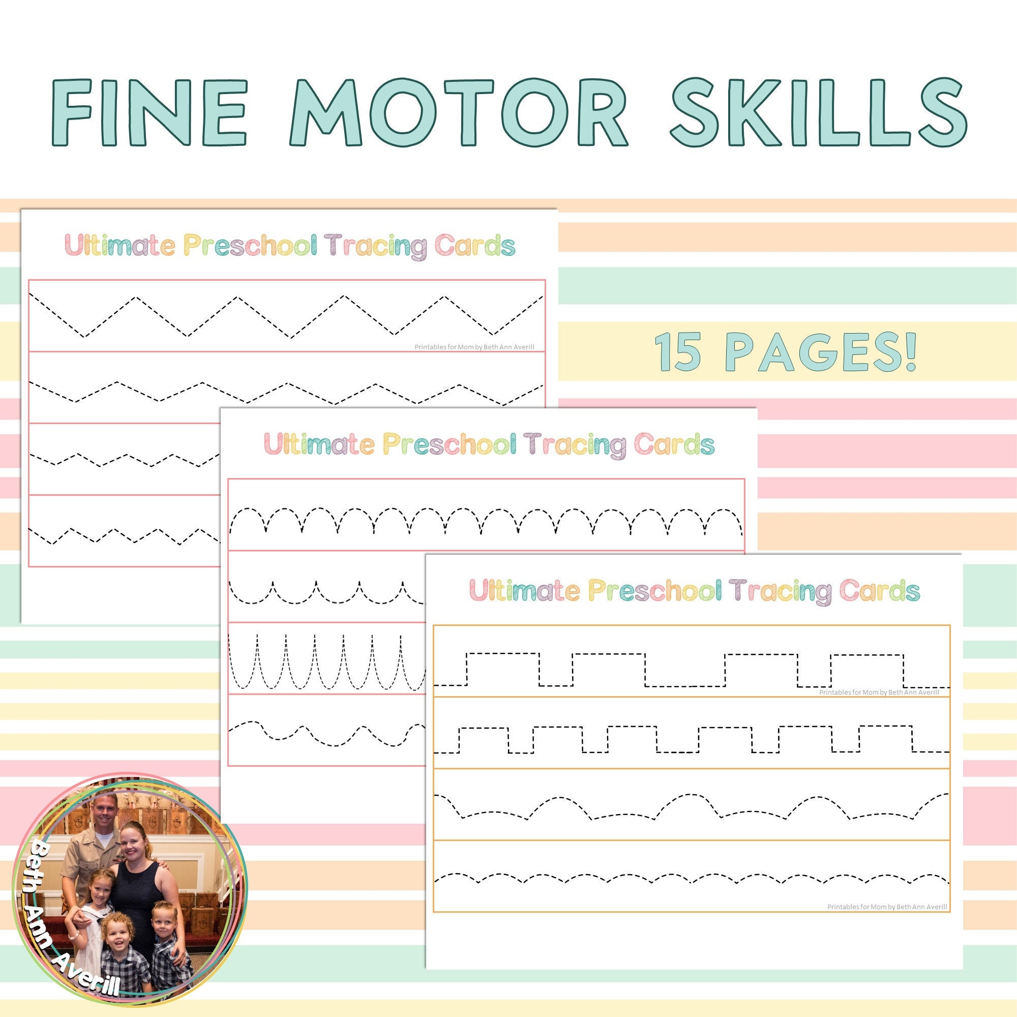 Fine Motor Skills Printable Tracing Worksheets, Shapes Worksheets