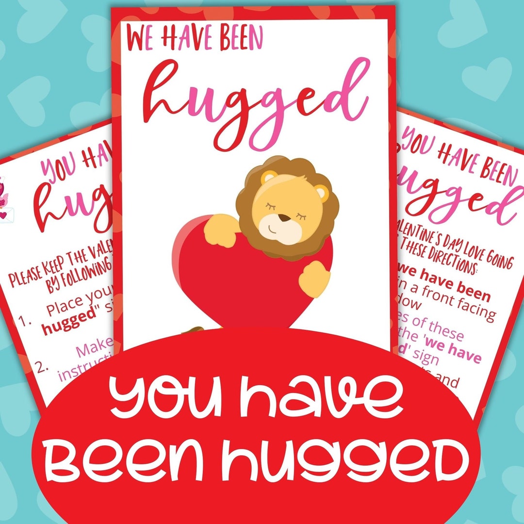 you-ve-been-hugged-lion-printable-neighbor-gifts-preschool-etsy