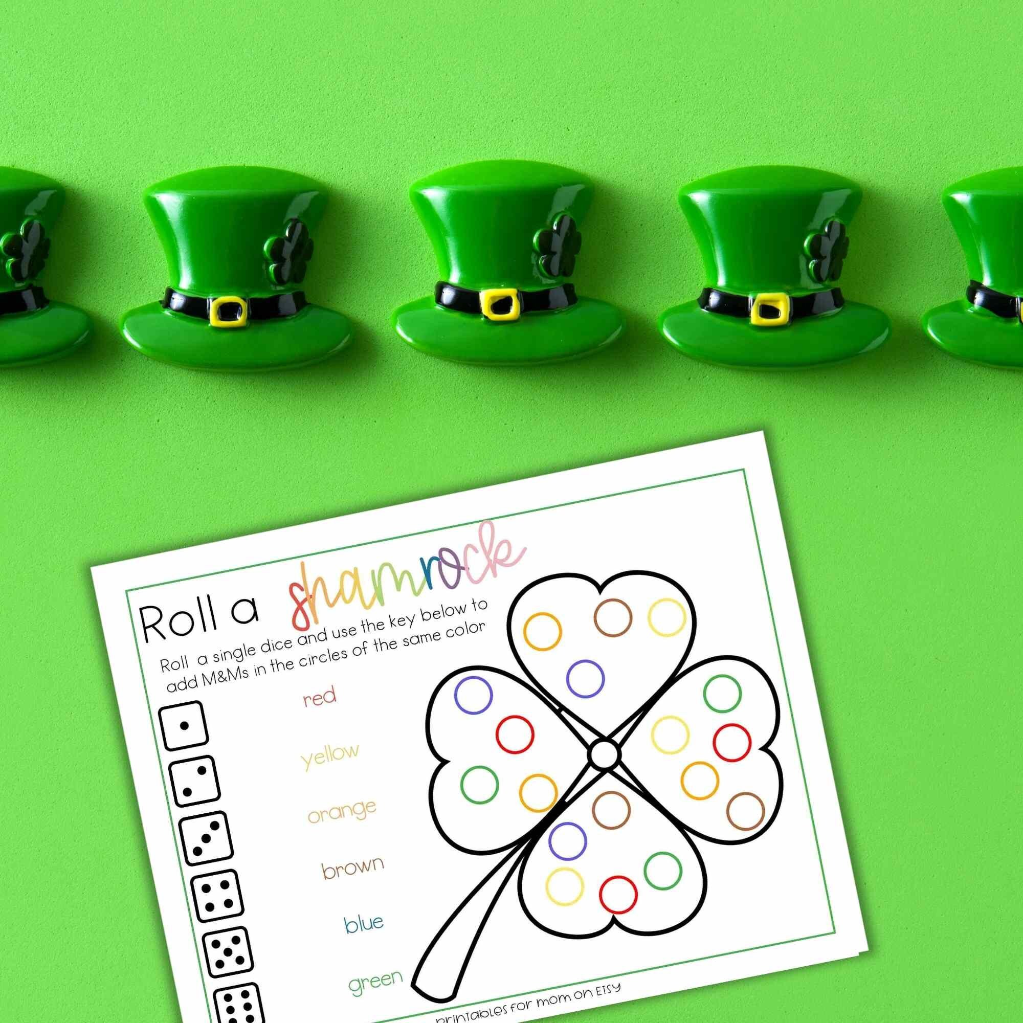 roll-and-cover-shamrock-st-patrick-s-day-games-for-kids-etsy