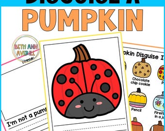 Disguise a Pumpkin Craft Activity for Halloween Bulletin Board Decor