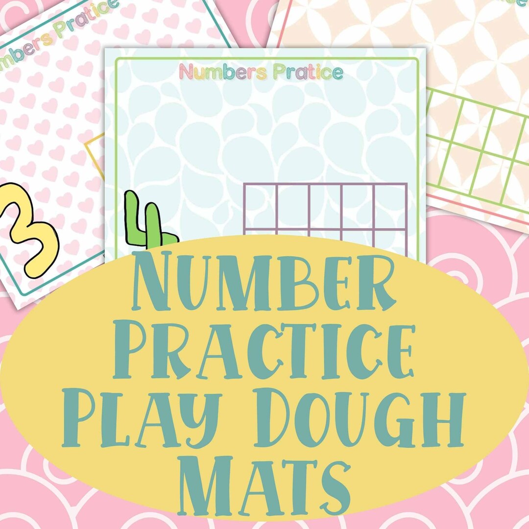 Play Dough Number Mats Learning Numbers Fine Motor Skills - Etsy