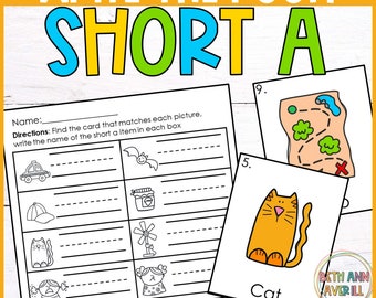 Short A Sight Word Write the Room Vocabulary Activity for preschool centers scavenger hunt phonics preschool worksheets and flashcards