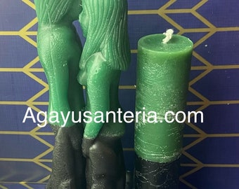 Bougies couple sorcellerie inversée|Velas réversible Brujeria Pareja