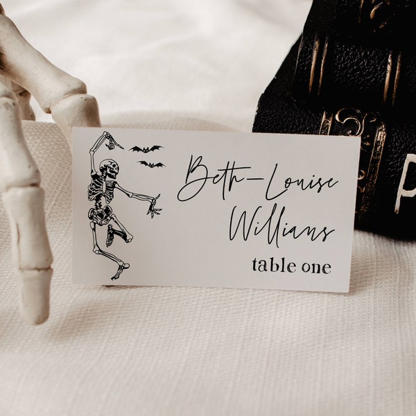 Halloween Place Card - Etsy