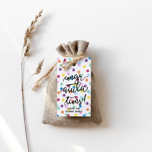 Printable Congratulations Gift Tag Template Editable | Etsy