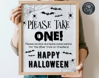 Take 3 Treats or Be Cursed - Black Halloween Door Sign Take 3 Treats or Be Cursed - Black Halloween Door Sign
