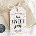 Sweet Year Gift Tag Template, Printable Rainbow Sprinkles Back to School Favor Tag, Editable Teacher Classroom School Tag Instant Download