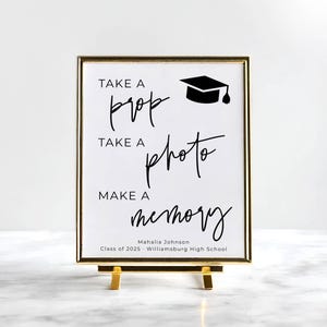 Graduation Photo Booth Sign Template, Printable Photo Prop Memory Sign ...
