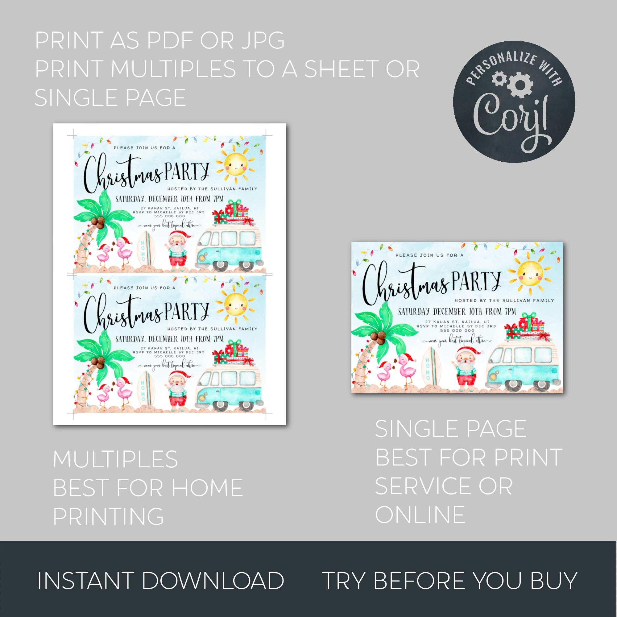 tropical-christmas-party-invitation-template-printable-summer-fun-holiday-invite-editable-beach-christmas-party-invite-instant-download-etsy