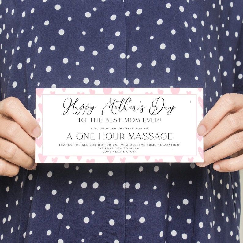 Editable Mother's Day Gift Certificate Template Printable - Etsy