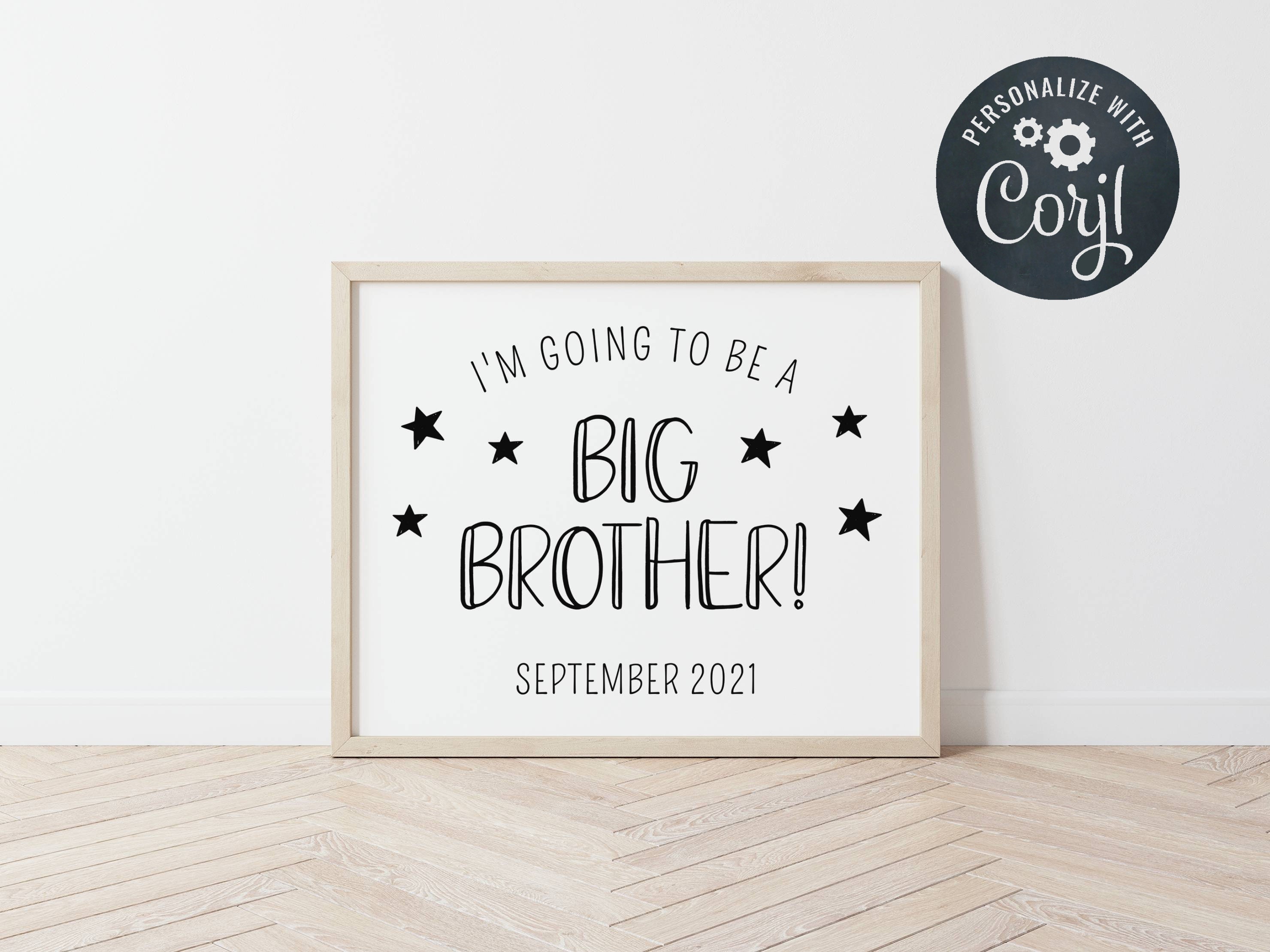 Big Brother Announcement Sign Printable Big Brother Sign | Etsy