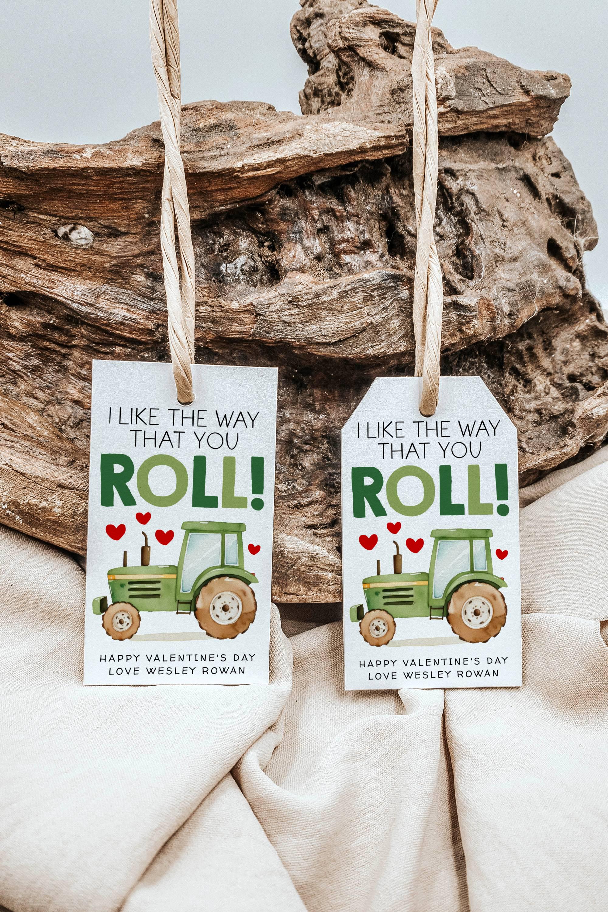 Tractor Valentine's Day Gift Tag Template, Printable I Like the Way You ...