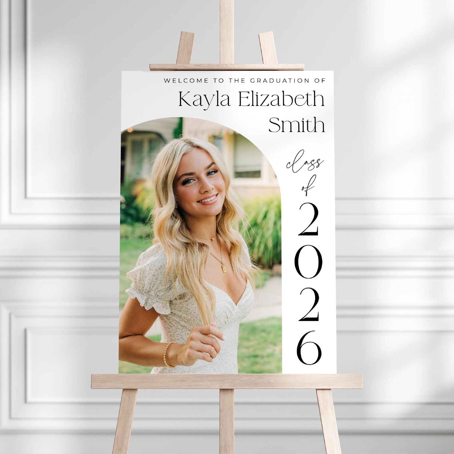 Grad Welcome Sign Arch Photo Graduation Welcome Sign Template, Printable Class of 2026 ...