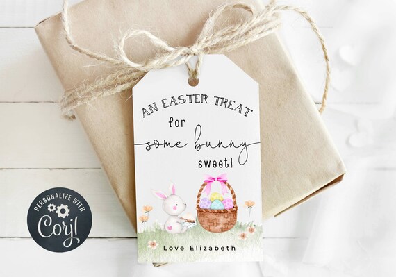 Some Bunny Sweet Easter Gift Tag Template Printable Easter