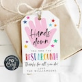 Hands Down You Are The Best Around Gift Tag Template, Printable Teacher Appreciation Favor Tags, Editable Soap Thank You, Digital Download