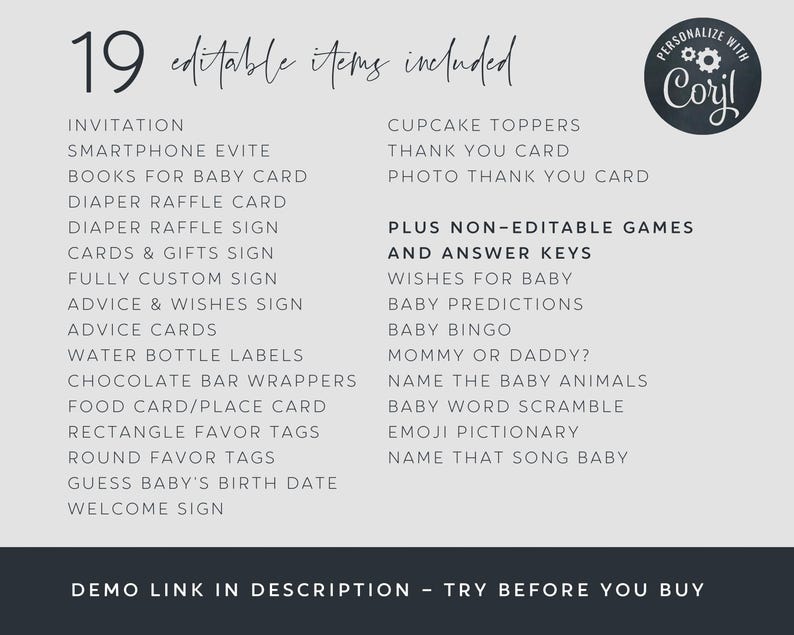 Santa Baby Shower Template Bundle, druckbares Weihnachtsduschpaket, bearbeitbares Weihnachtsmann Hut Duschset, digitaler Download, #CS Bild 2