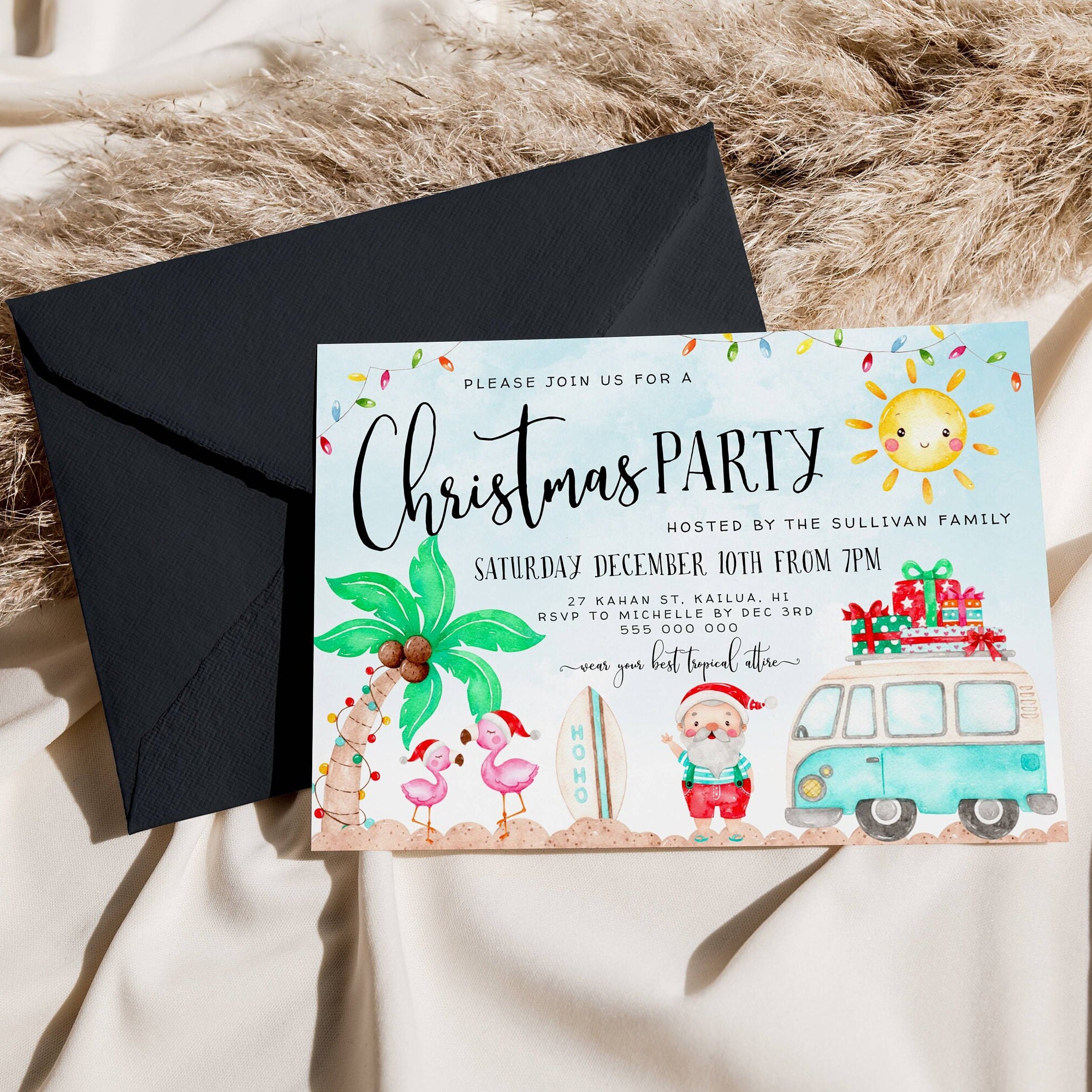 tropical-christmas-party-invitation-template-printable-summer-fun-holiday-invite-editable-beach-christmas-party-invite-instant-download-etsy