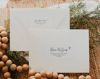 Modern Wedding Address Label Template, Printable Minimalist Envelope Address Sticker, Editable Simple Return Address, Digital Download, #MW4