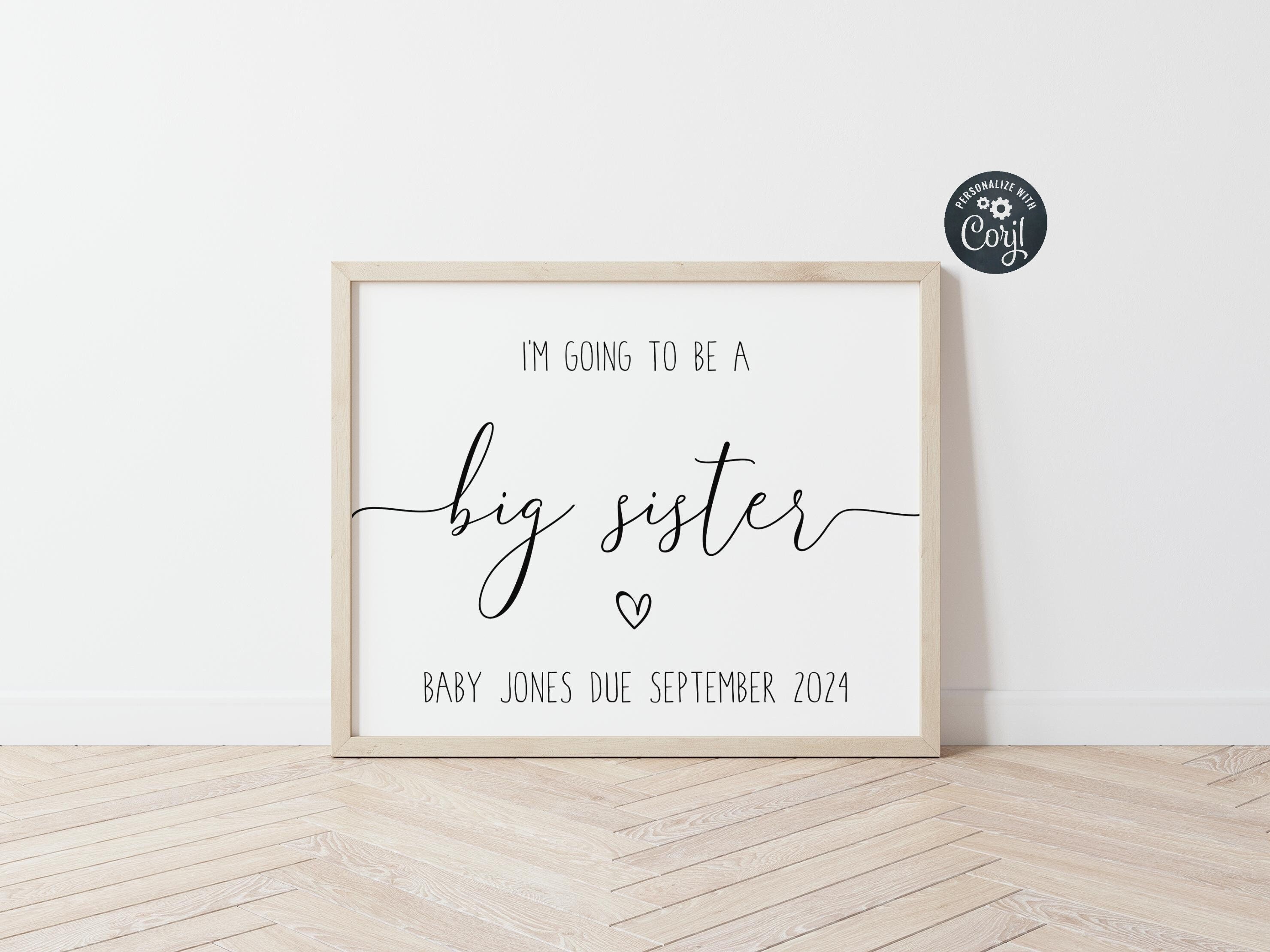 Big Sister Announcement Sign Template Printable Big Sister picture