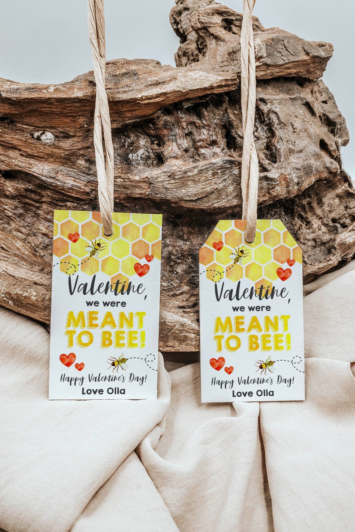Bee Valentine's Day Gift Tag Template, Printable Meant to Bee Valentine ...
