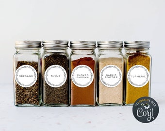 Editable Spice Jar Labels // DIY Printable Kitchen Labels // - Etsy Ireland