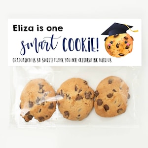 Modèle de décoration de sac à biscuits intelligent modifiable, décorations de sac de remise des diplômes imprimables, faveurs des diplômés de l'école maternelle, téléchargement immédiat, #SC