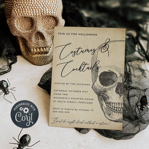Printable Halloween Invitation Template Adult Halloween Party - Etsy