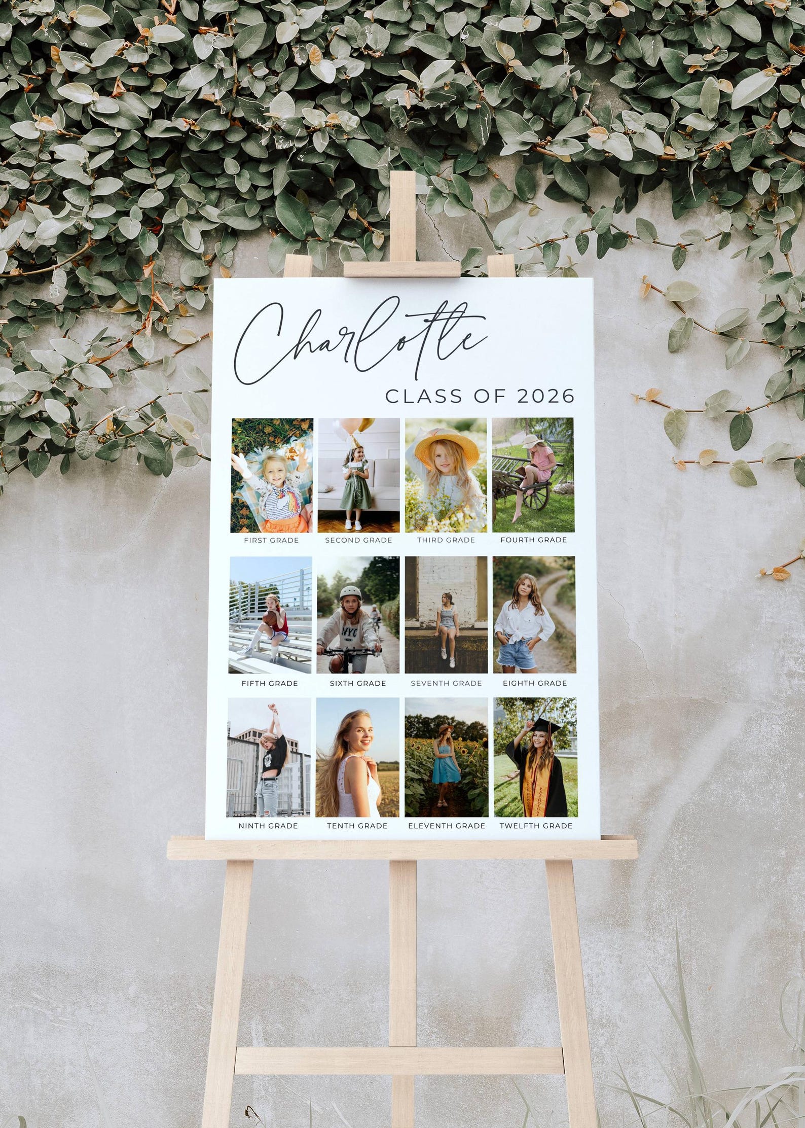 Graduation Through the Years Poster Template, Printable Class of 2026 ...