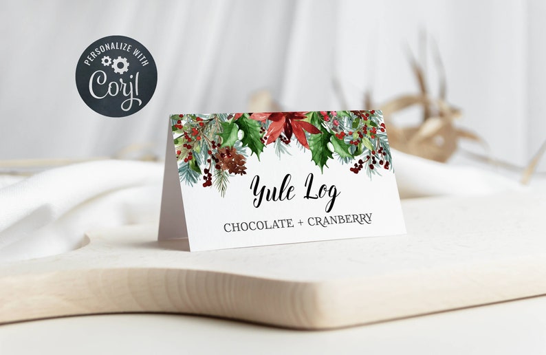 Editable Christmas Buffet Label Template Printable Holiday - Etsy