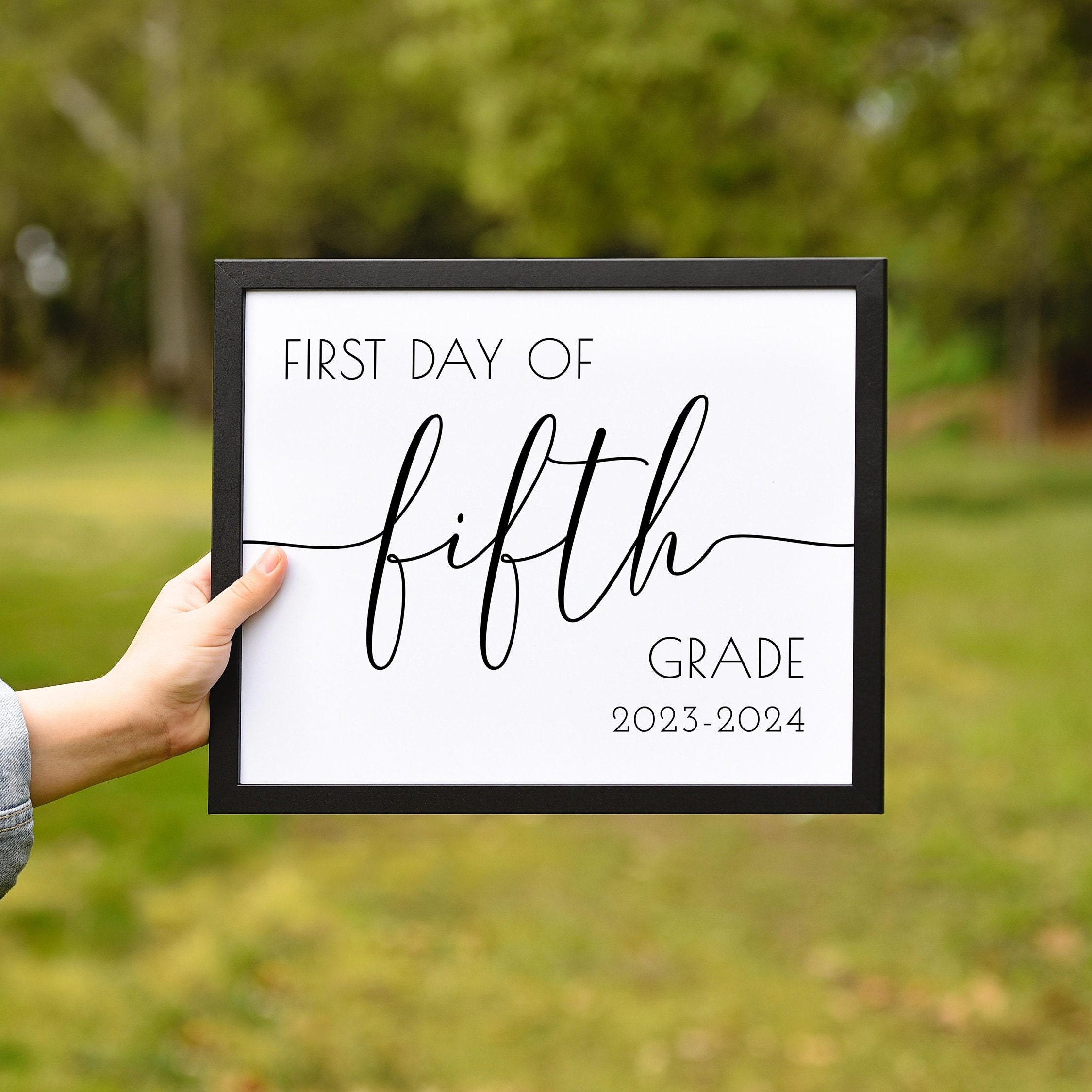 First Day Of Fifth Grade Sign 2023 2024 Printable 5th Grade Etsy Canada