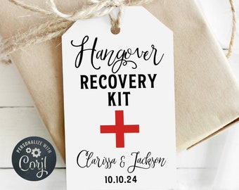 PRINTABLE Hangover Kit Tags - Etsy