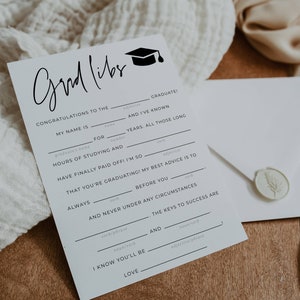 Grad Libs Graduation Game, Printable Graduate Advice Mad Libs Activity ...