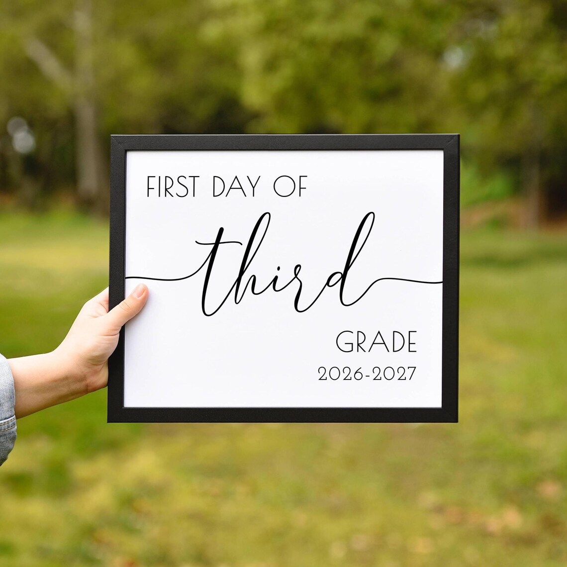 First Day of Third Grade Sign 2026-2027, Printable 3rd Grade Class Sign ...