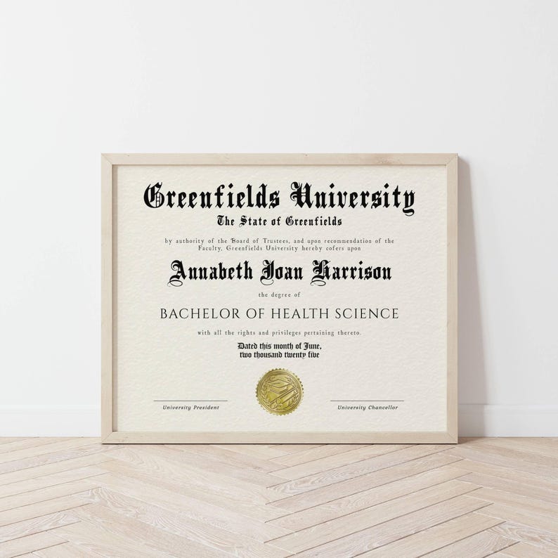 Editable College Diploma Template, Printable University Degree ...