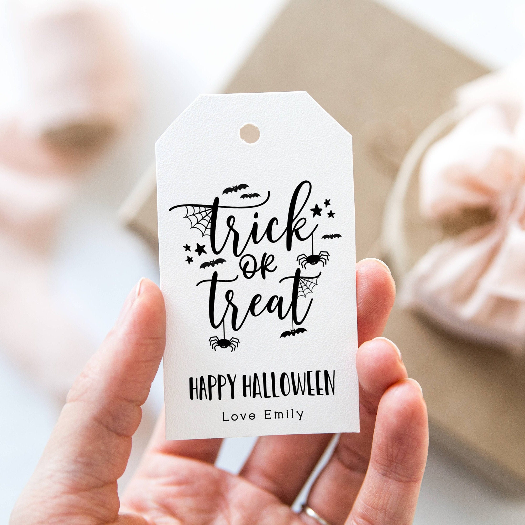 Halloween Favor Tag Template, Printable Trick or Treat Gift Tags ...